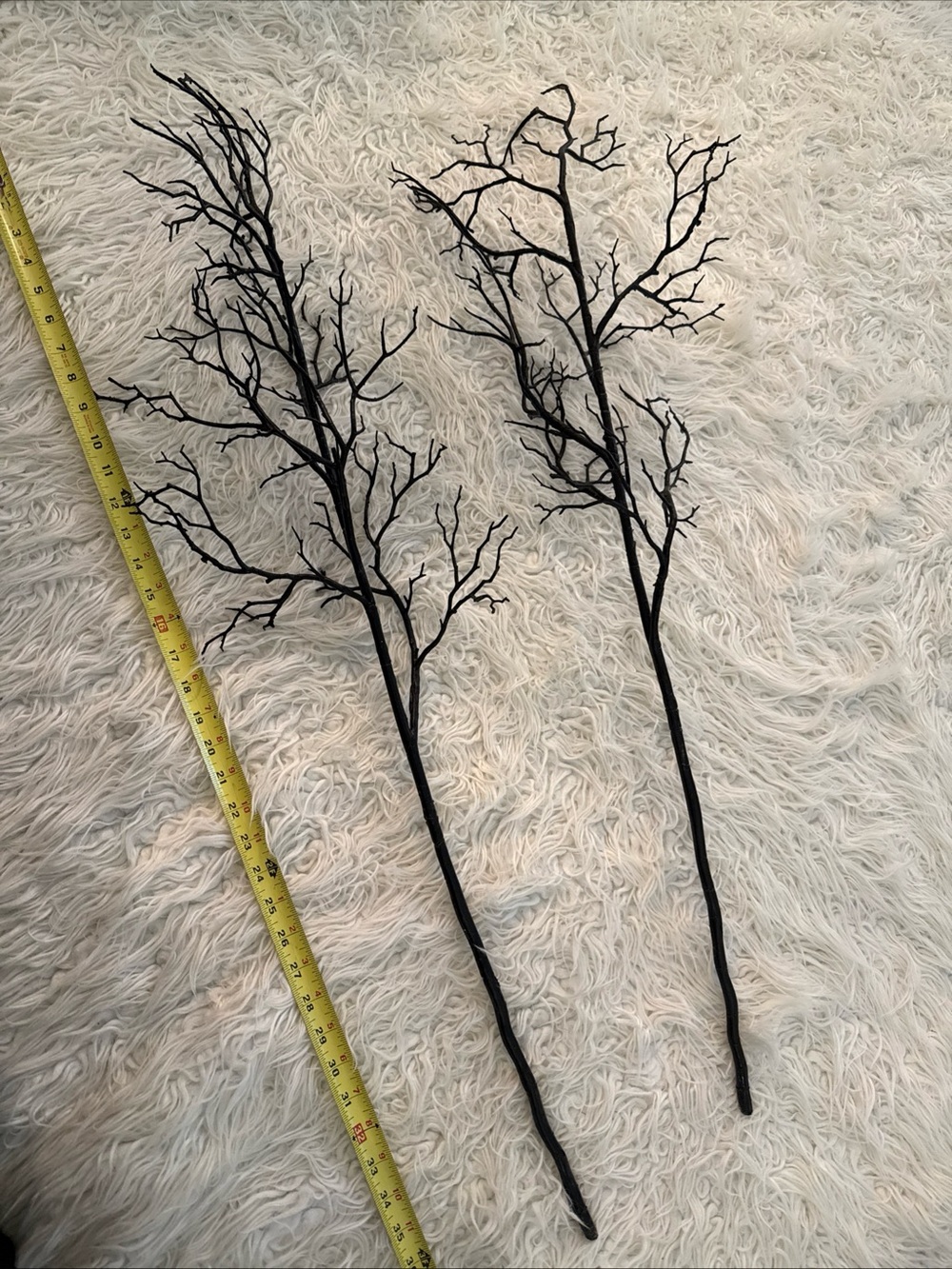 Two Plastic Black Spooky Tree Branches